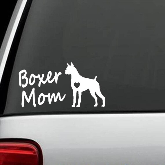 Boxer Dog Mom Car Vinyl Bumper Stickers CS1710