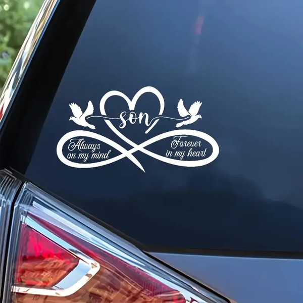 Always In My Mind Forever In My Heart Memorial Custom Text Vinyl Car Decal Sticker