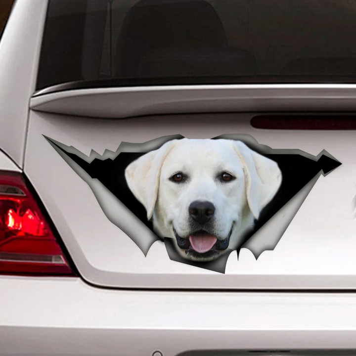 White Labrador Dog 3D Vinyl Car Decal Stickers CCS3067