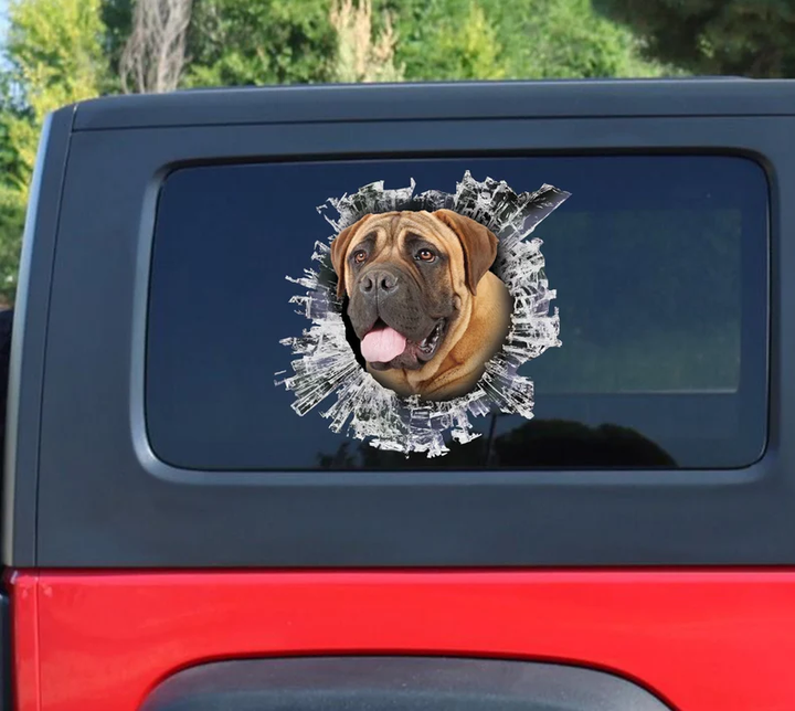 Bullmastiff Dog 3D Vinyl Car Decal Stickers CCS3173