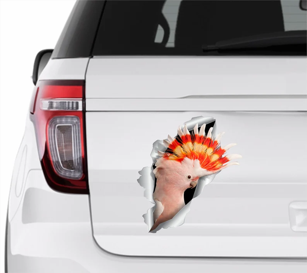 Major Mitchell Cockatoo Parrot 3D Vinyl Car Decal Stickers CCS3295