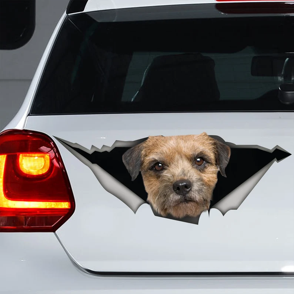 Funny Border Terrier Dog 3D Vinyl Car Decal Stickers CCS2977