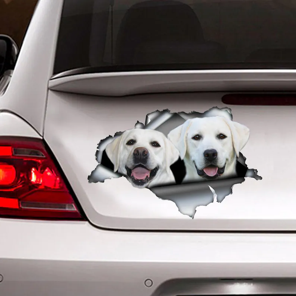 White Labs Dog 3D Vinyl Car Decal Stickers CCS3017