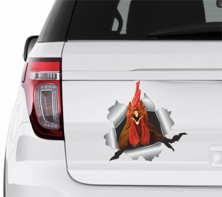 Hen Chicken Rooster 3D Vinyl Car Decal Stickers CCS3426