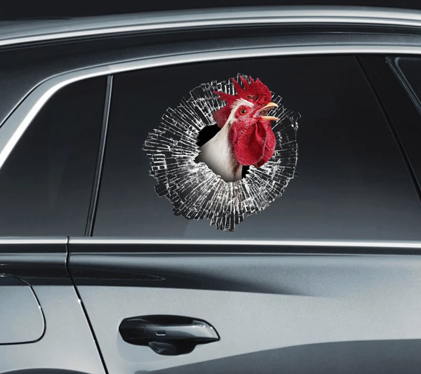 Hen Chicken Rooster 3D Vinyl Car Decal Stickers CCS3425