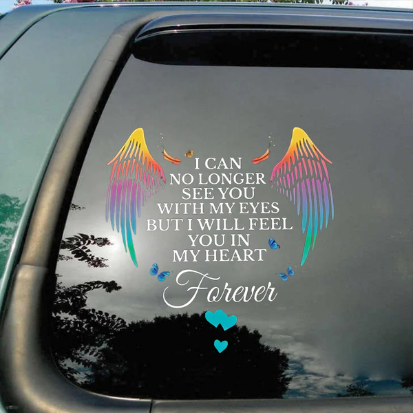 Angel Wings Memorial Vinyl Car Decal Sticker 