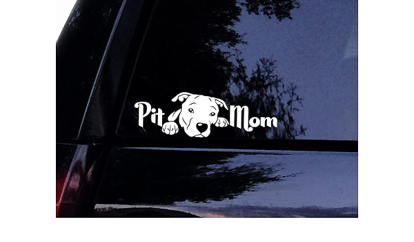 Pit Bull Dog Mom Car Vinyl Bumper Stickers CS1720