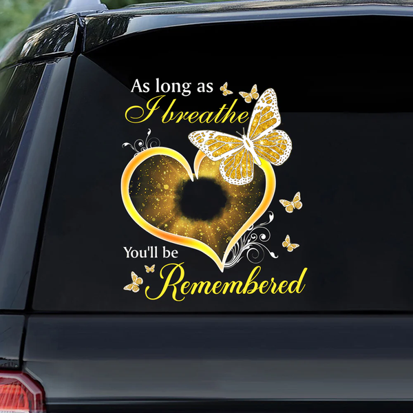 In Loving Memory Classic Car Memorial Custom Text Vinyl Car Decal Sticker