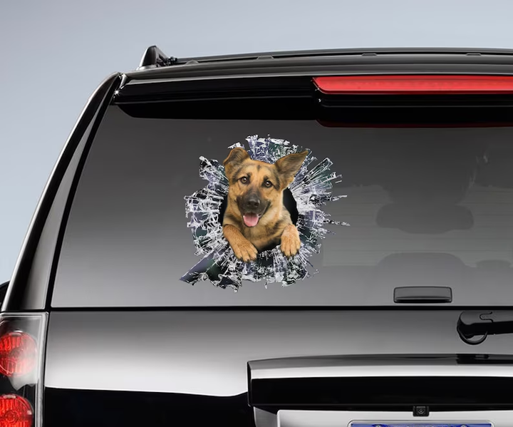 Funny German Shepherd Dog 3D Vinyl Car Decal Stickers CCS3040