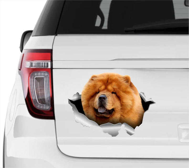 Funny Chow Chow Dog 3D Vinyl Car Decal Stickers  CCS3415