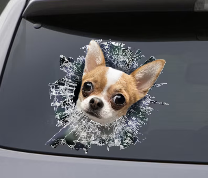 Chihuahua Dog 3D Vinyl Car Decal Stickers CCS3045