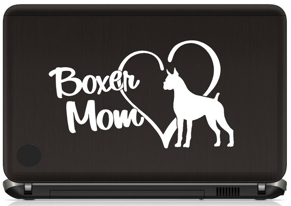 Boxer Mom Love Heart Car Vinyl Bumper Stickers CS1698