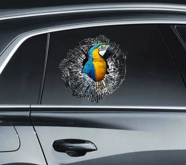 Parrot Macaw 3D Vinyl Car Decal Stickers CCS3402