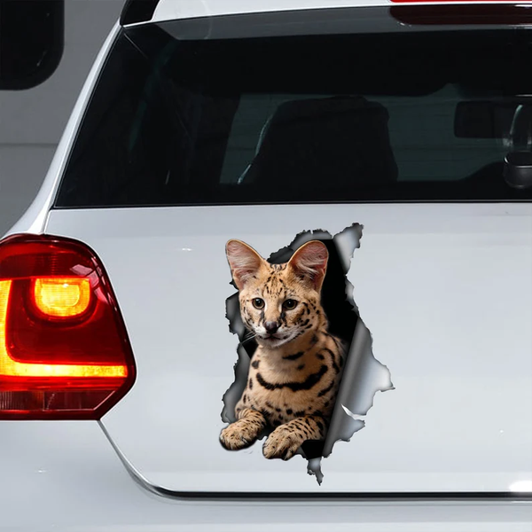 Serval Cat 3D Vinyl Car Decal Stickers