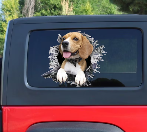 Cute Beagle Dog Vinyl Car Decal Stickers CCS3201