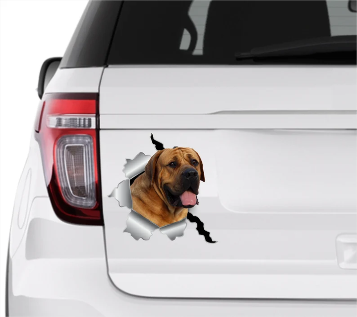 Brown Mastiff Dog 3D Vinyl Car Decal Stickers CCS3376