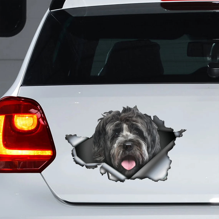 Black Tibetan Terrier Dog Vinyl Car Decal Stickers CCS3217