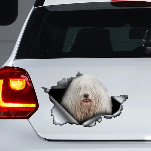 White Puli Dog  Vinyl Car Decal Stickers CCS3222