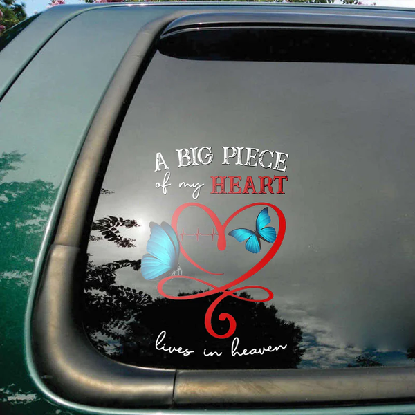 In Memory Of Beautiful Life Memorial Custom Text Vinyl Car Decal Sticker