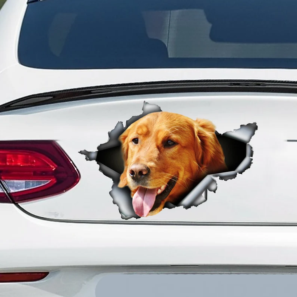 Golden Retriever Dog 3D Vinyl Car Decal Stickers CCS3142