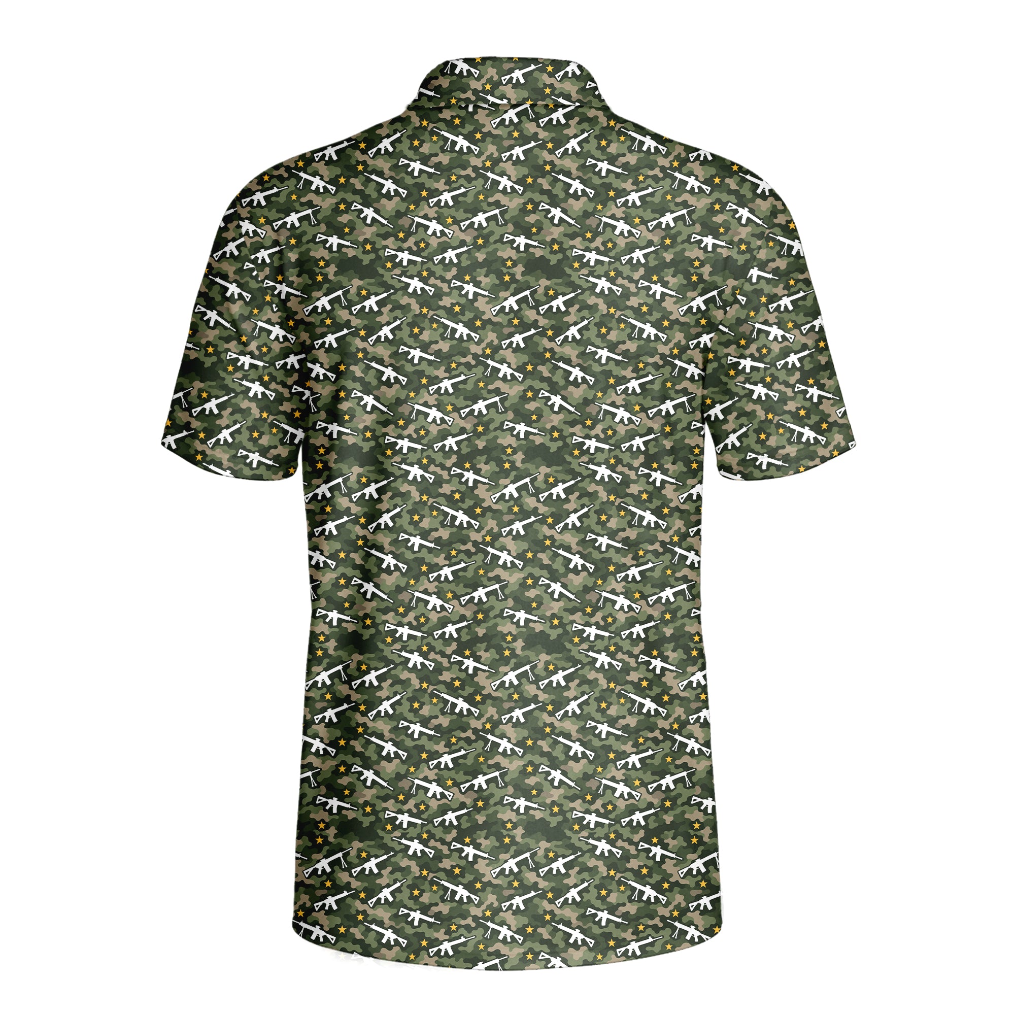 Infantry Camo Polo Shirt For Men - Back
