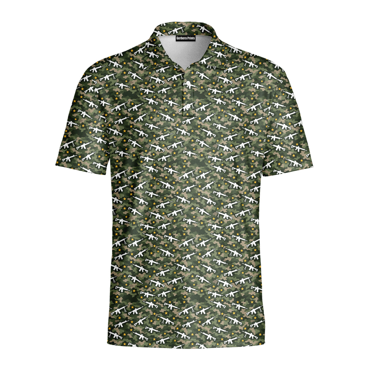 Infantry Camo Polo Shirt For Men - Front
