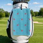 It's Fore O'clock Somewhere Golf Towel - Hanging on a Golf Bag