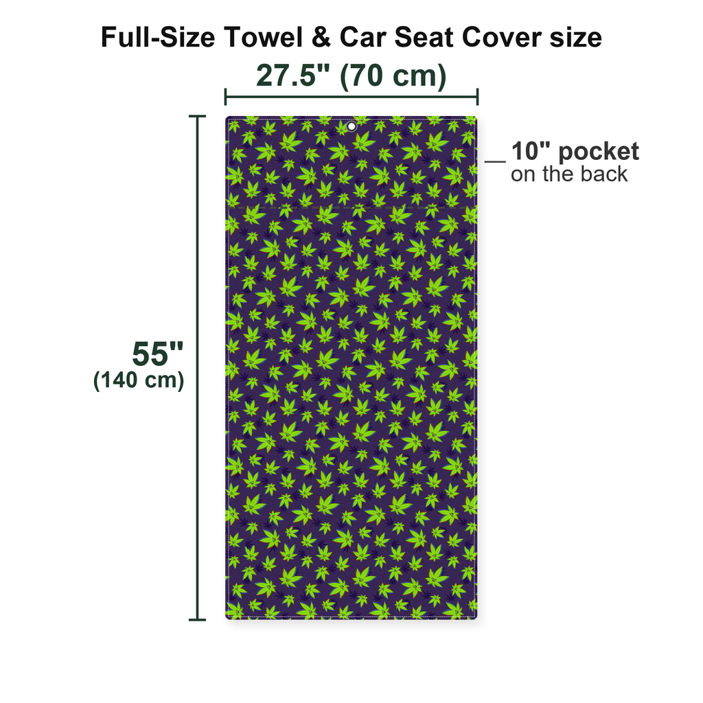 Jesus Riding Dinosaur Full-Size Towel & Car Seat Cover - Size Chart
