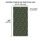 Jesus Riding Dinosaur Full-Size Towel & Car Seat Cover - Size Chart
