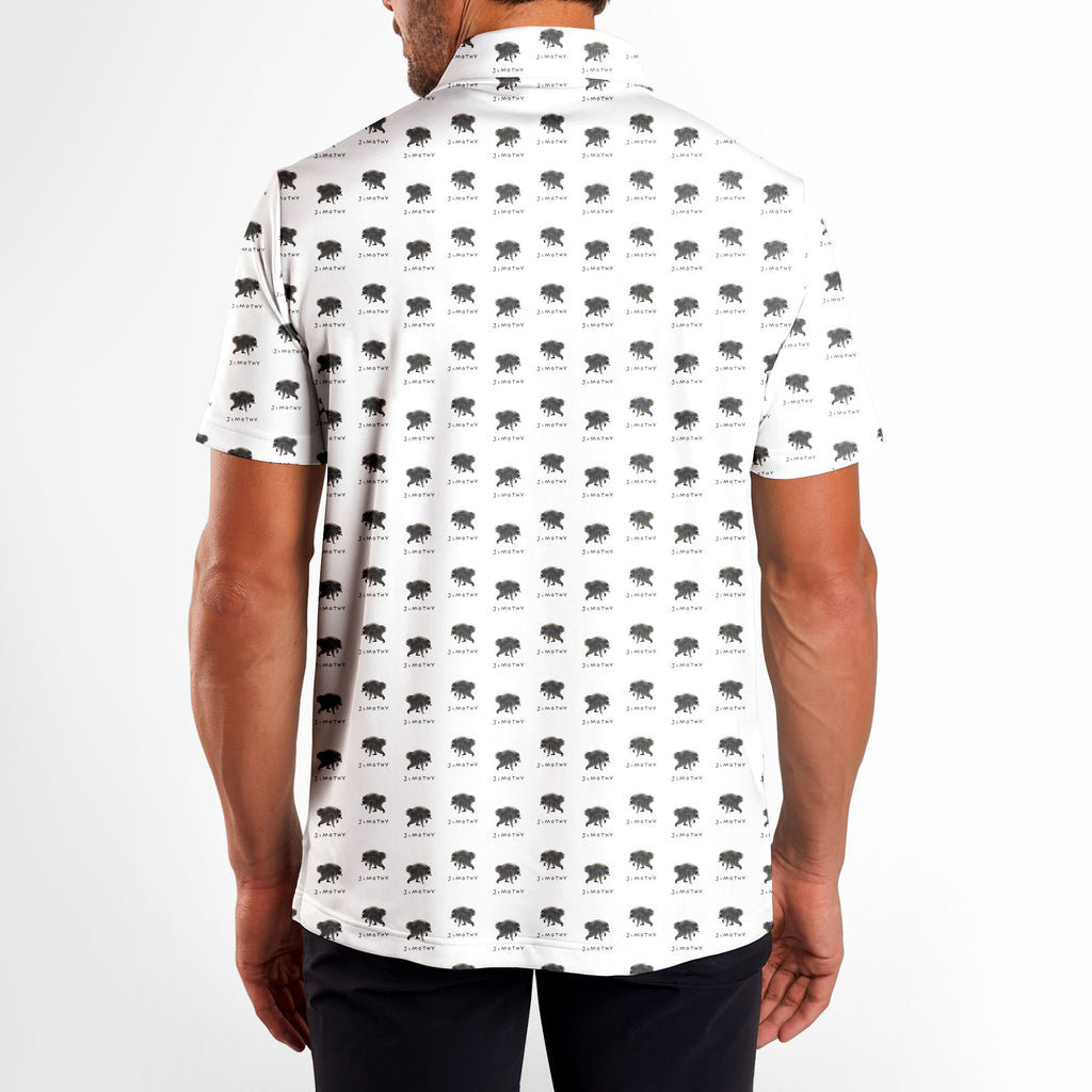 Jimothy Racoon Polo Shirt For Men - Model Back