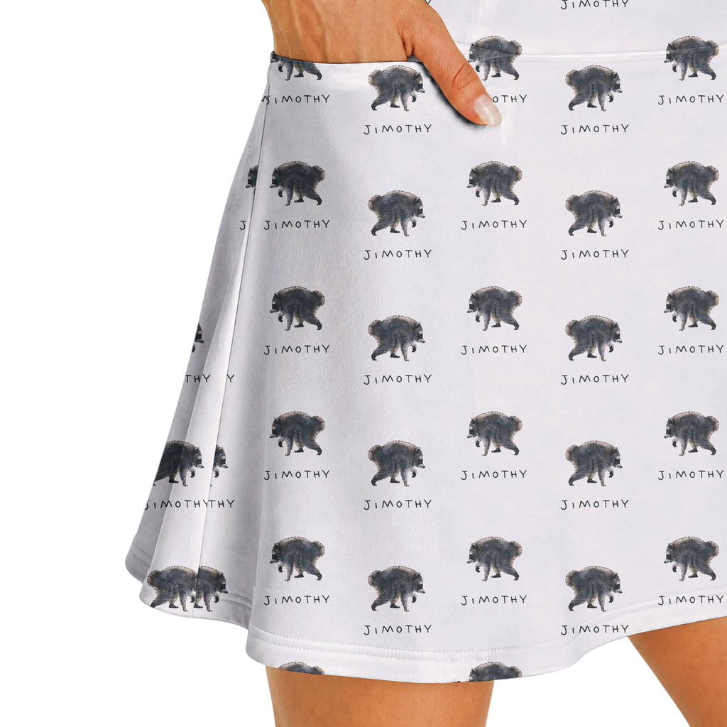 Jimothy Racoon Short Sleeve Golf Dress - Detail Close-up