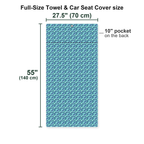 Just Peachy Full-Size Towel & Car Seat Cover - Size Chart