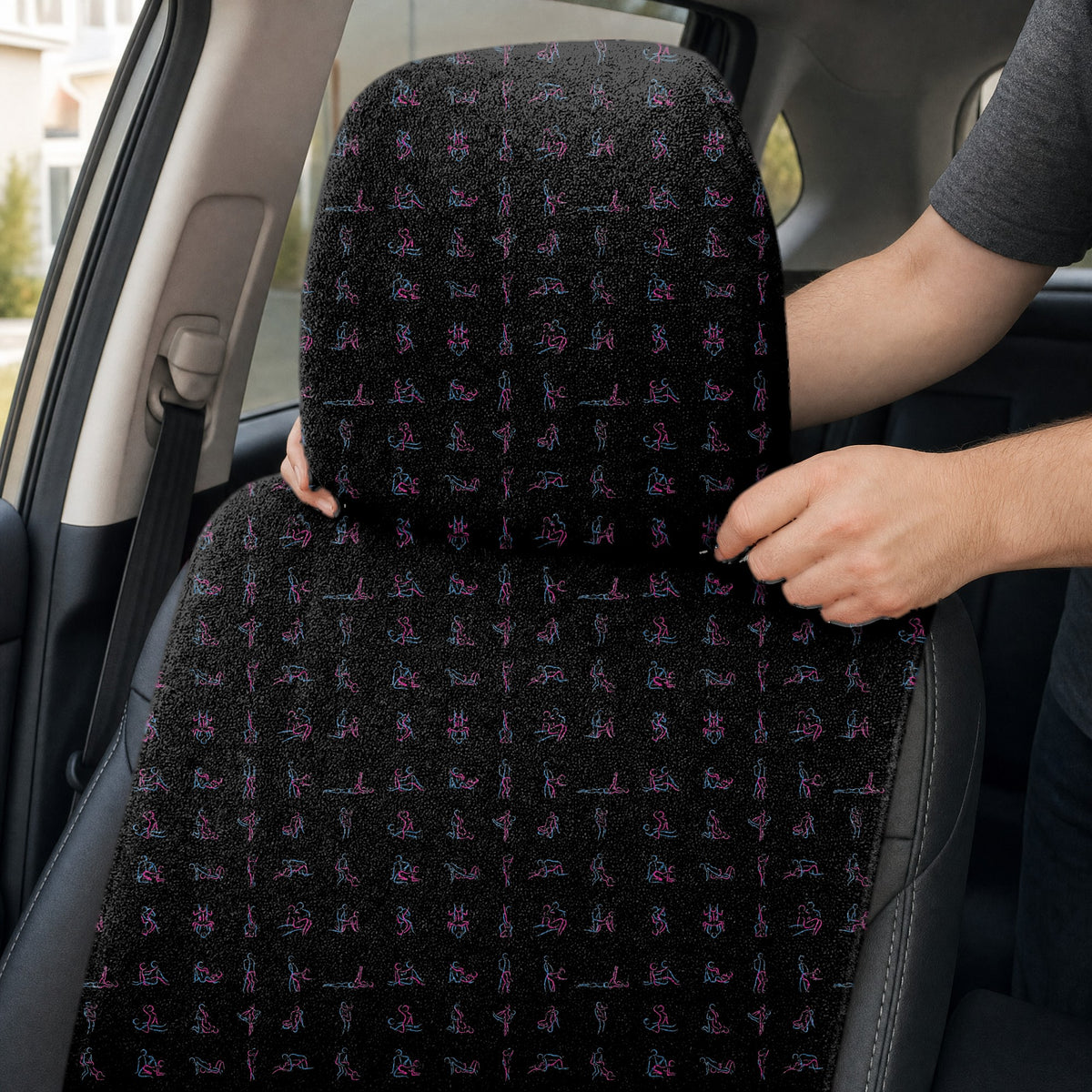Kama Sutra Full-Size Towel & Car Seat Cover - Headrest Pocket