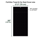 Kama Sutra Full-Size Towel & Car Seat Cover - Size Chart