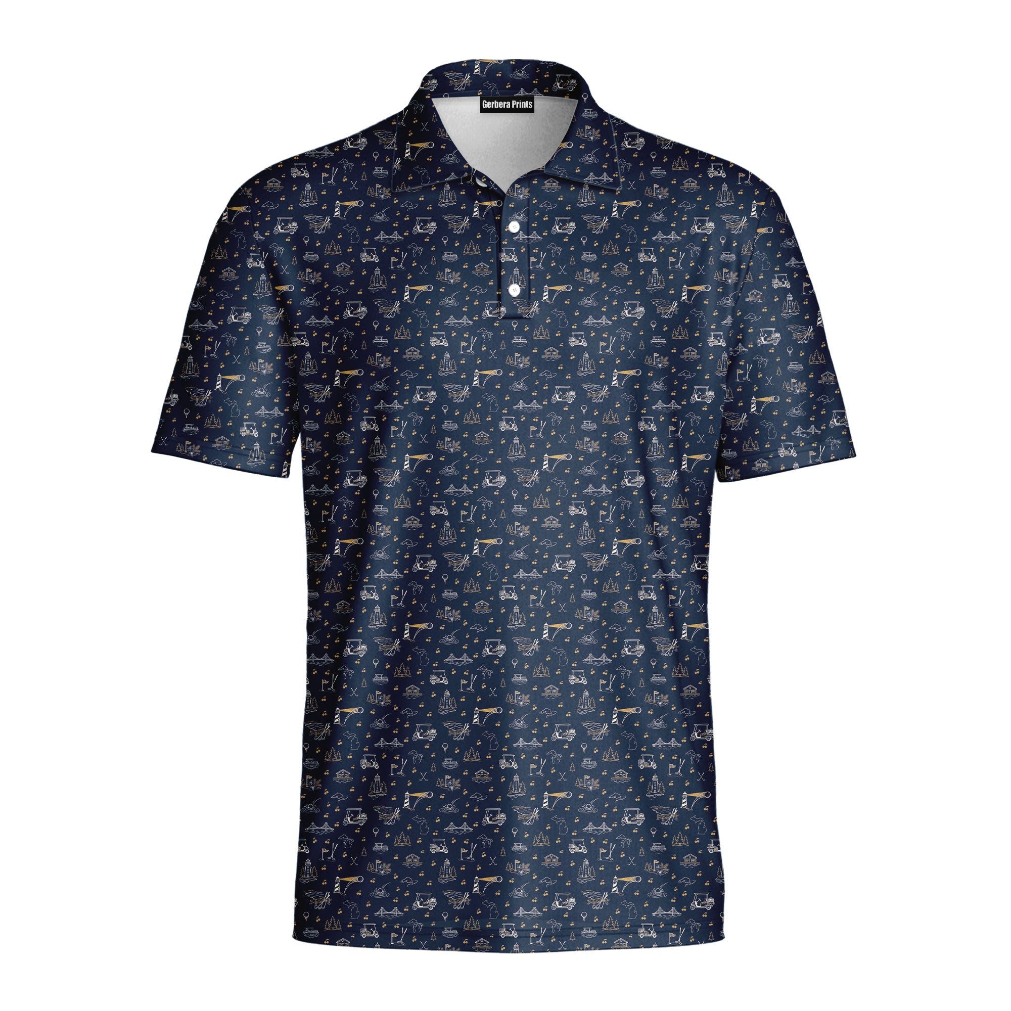 Lake Effect Links Polo Shirt For Men - Front