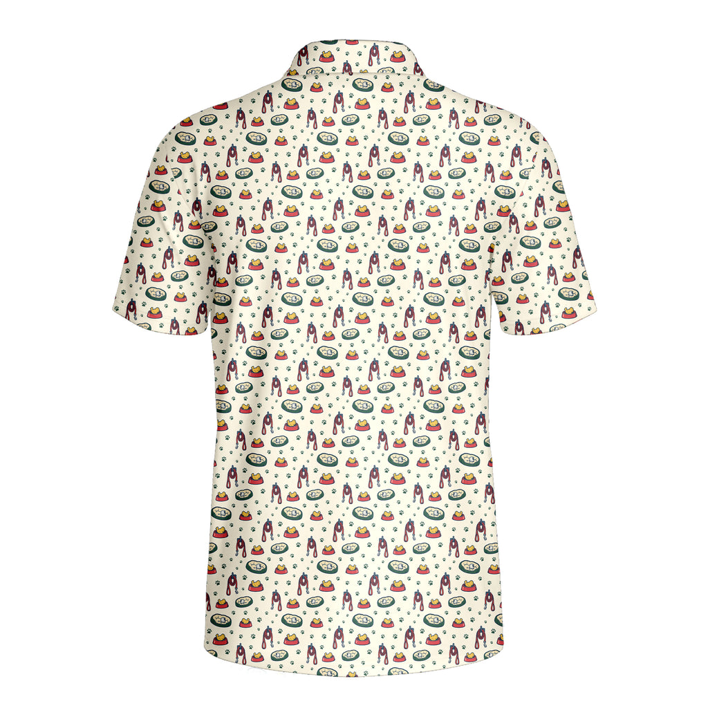 Leash on the Hook Polo Shirt For Men - Back