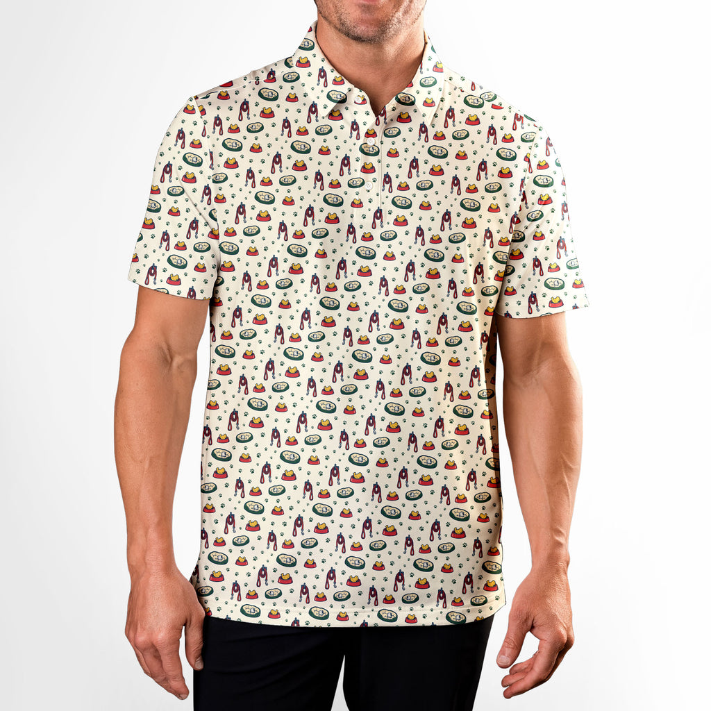 Leash on the Hook Polo Shirt For Men - Model Front
