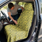 Leopard Full-Size Towel & Car Seat Cover - In the Car