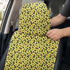 Leopard Full-Size Towel & Car Seat Cover - Headrest Pocket