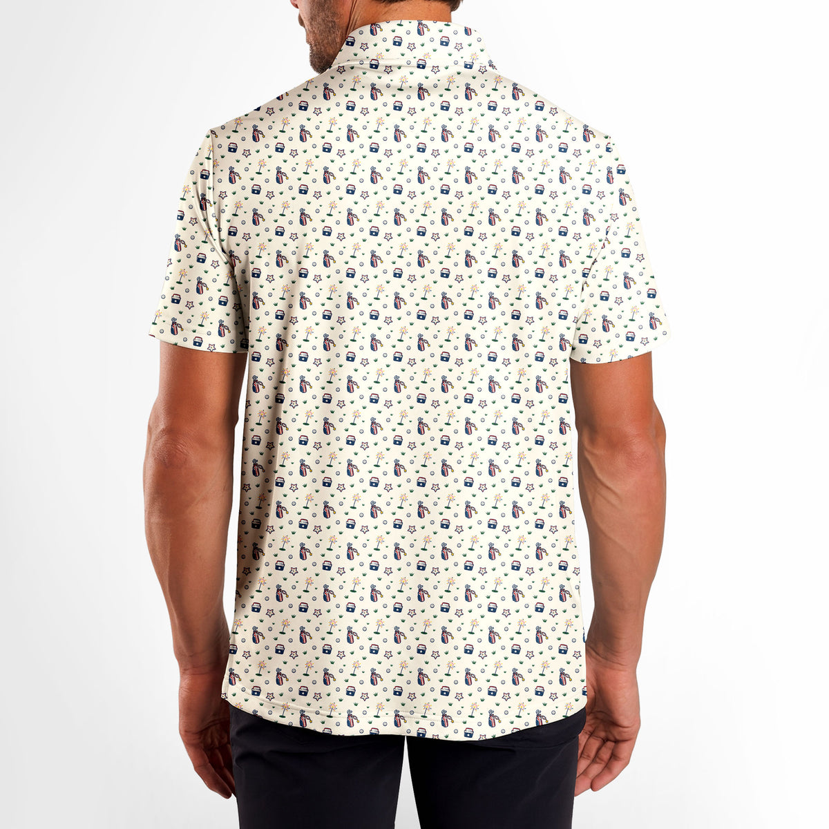 Liberty Foursome Polo Shirt For Men - Model Back