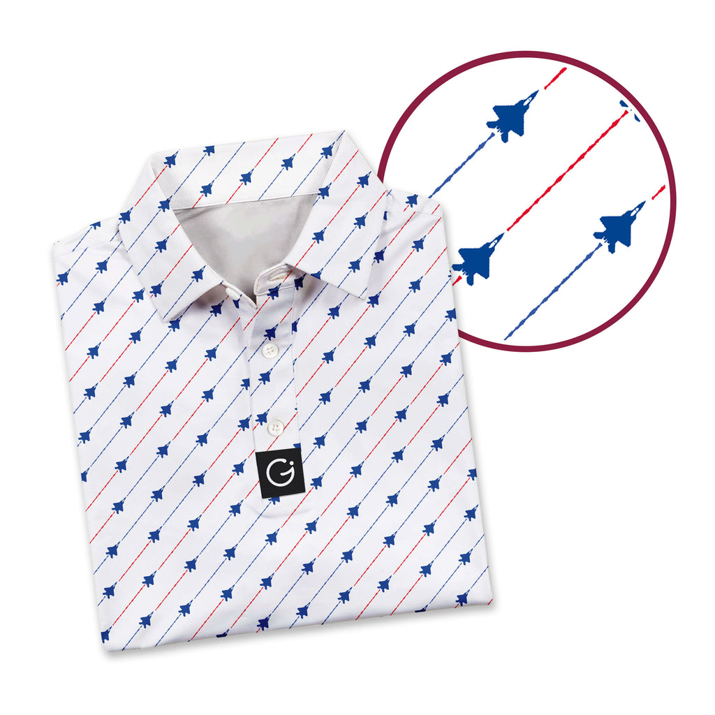 Liberty Wings Polo Shirt For Men - Detail Close-up