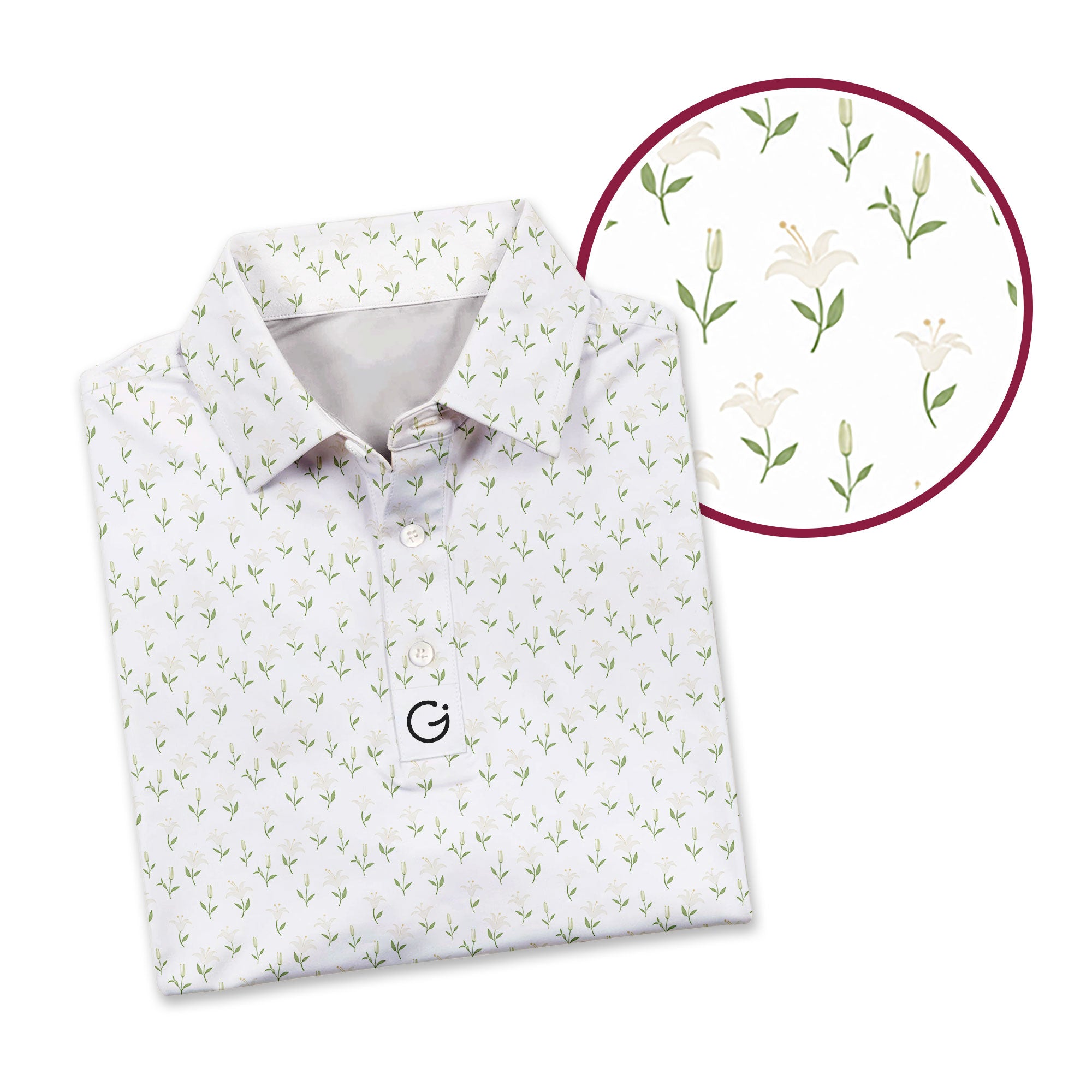 Lily Grace Polo Shirt For Men - Detail Close-up