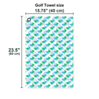 Love Turtles Golf Towel - Size Chart