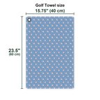 Lovers Rabbits Golf Towel - Size Chart