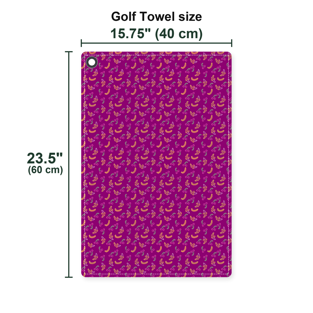 Low Hanging Fruit Golf Towel - Size Chart