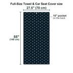 Lucky 13 Full-Size Towel & Car Seat Cover - Size Chart