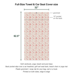 Makin Bacon Full-Size Towel & Car Seat Cover - Size Chart
