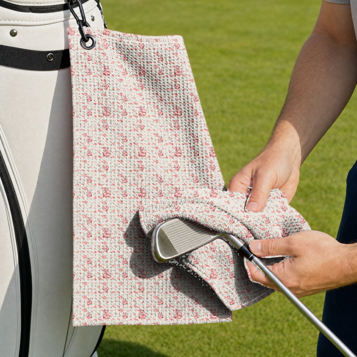 Makin Bacon Golf Towel - Cleaning a Club