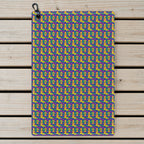 Mardi Cheeks Golf Towel - Laid Flat