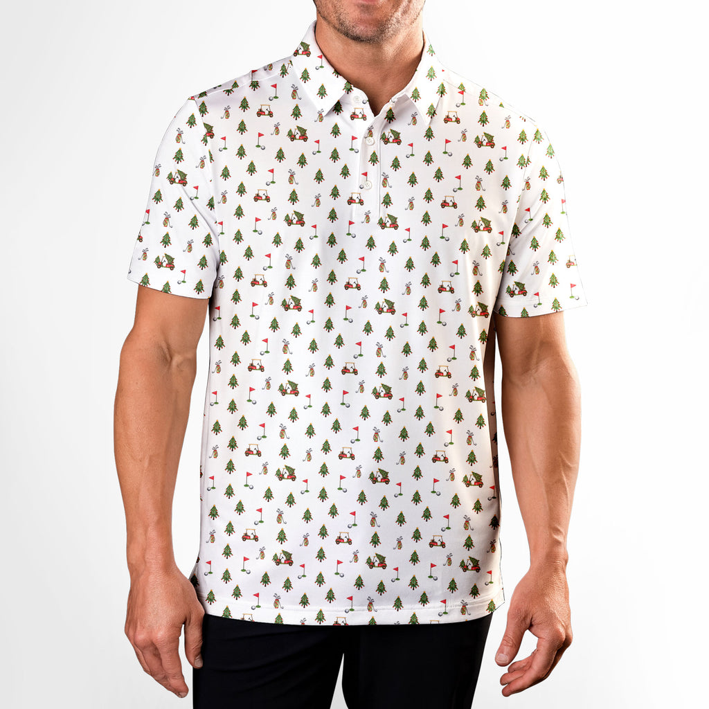 Merry Golfmas Polo Shirt For Men - Model Front